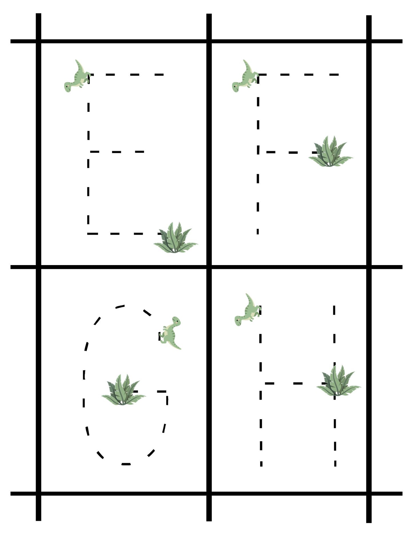 Dinosaur - Uppercase Letter Tracing Practice
