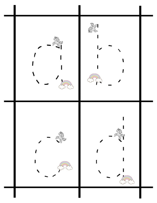 Unicorn - Lowercase Letter Tracing Practice