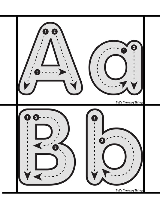 Upper + Lowercase Tactile Letter Mats