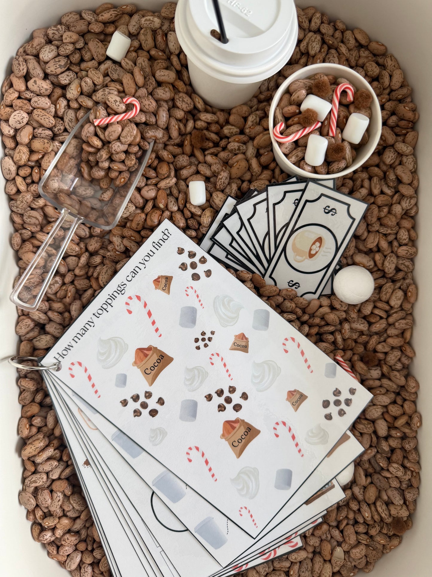 "The Cozy Cocoa Café" Sensory Bin