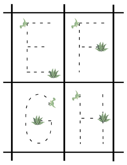 Dinosaur - Uppercase Letter Tracing Practice