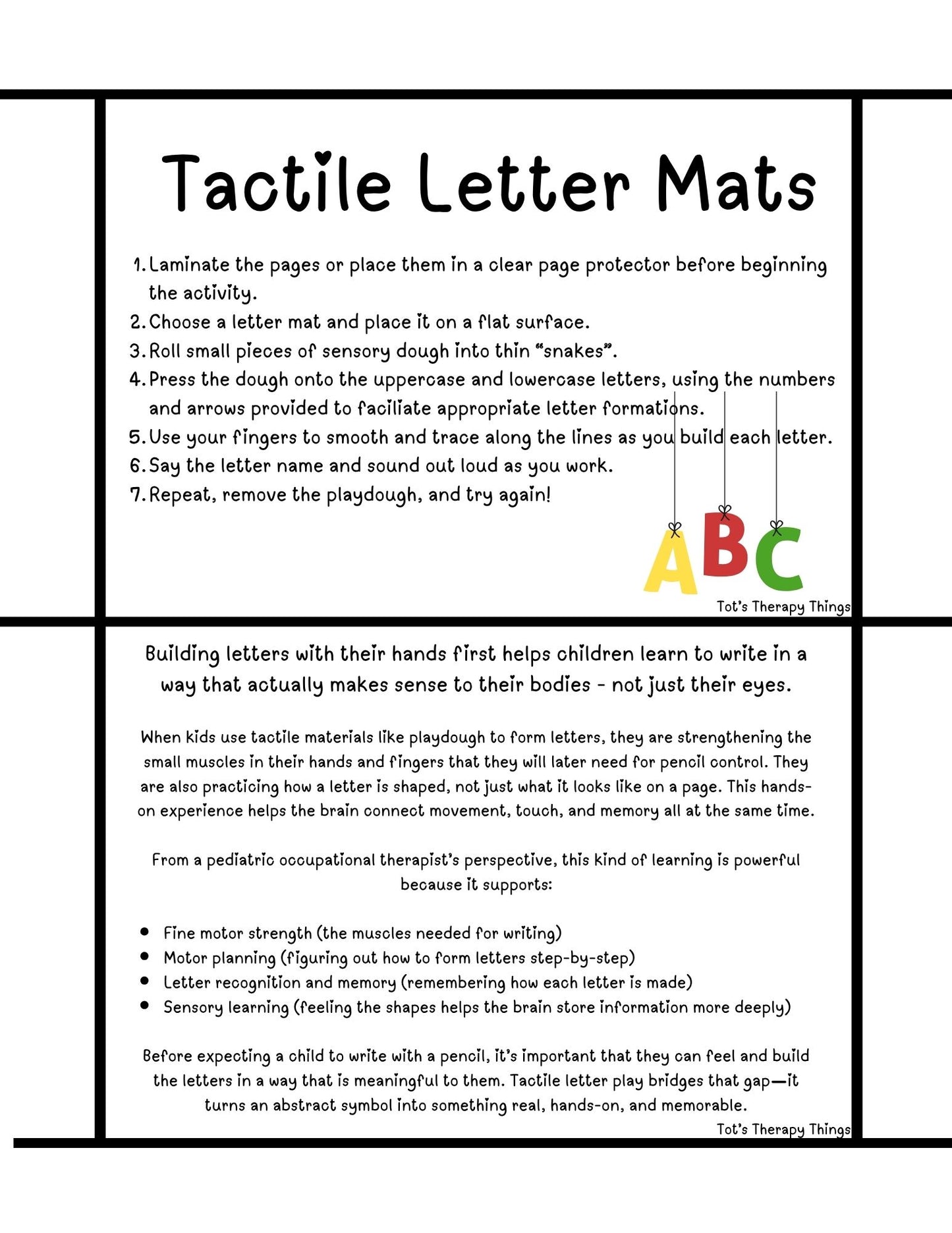 Upper + Lowercase Letter Mats