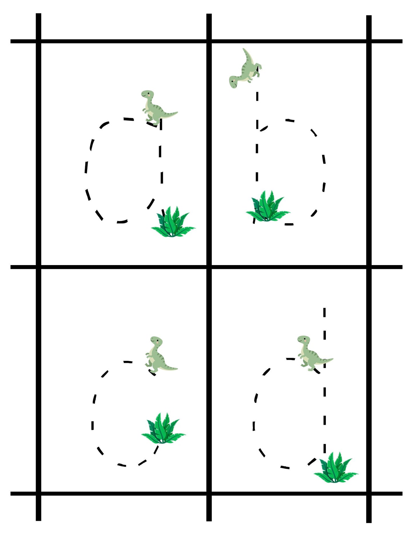 Dinosaur - Lowercase Letter Tracing Practice