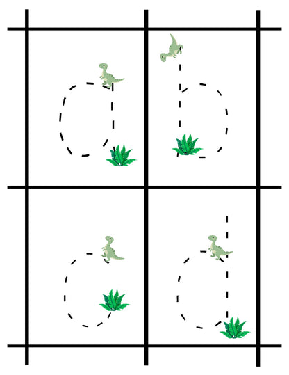 Dinosaur - Lowercase Letter Tracing Practice