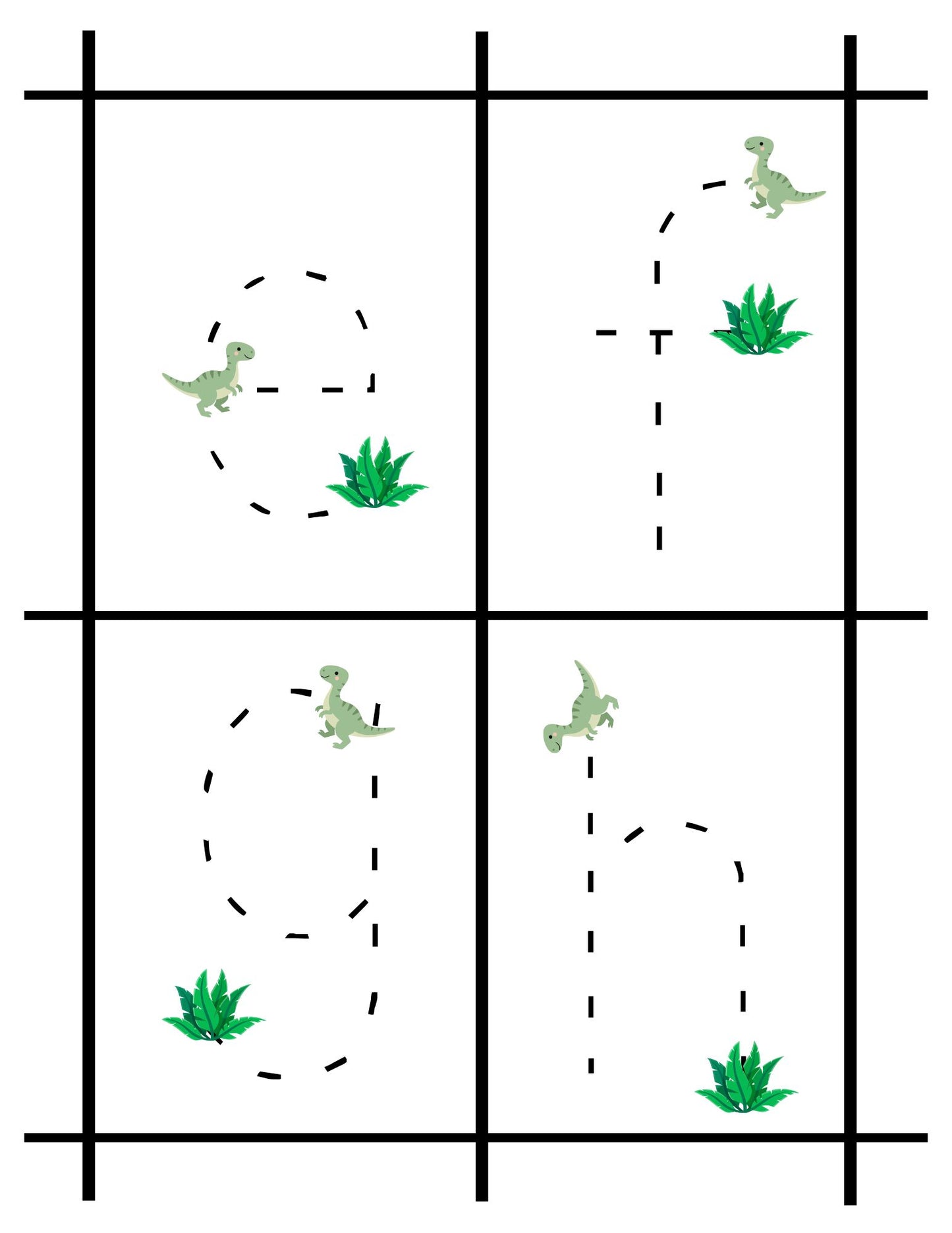 Dinosaur - Lowercase Letter Tracing Practice