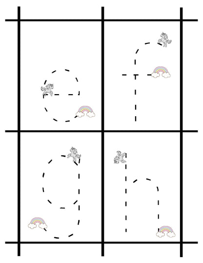 Unicorn - Lowercase Letter Tracing Practice