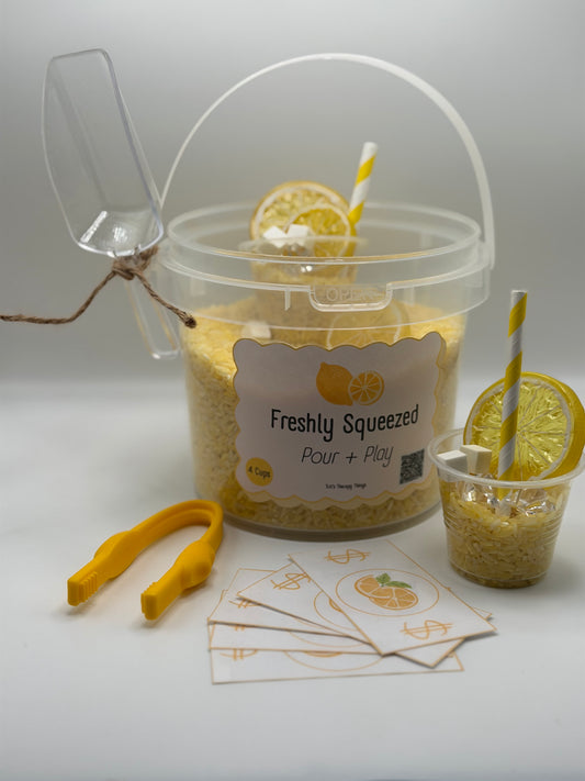 “Freshly Squeezed” Pour + Play Bucket
