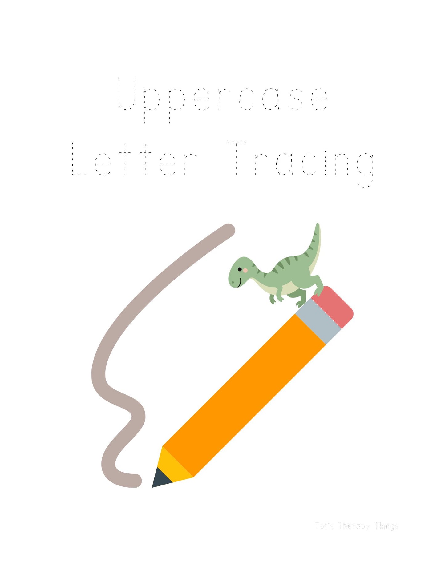 Dinosaur - Uppercase Letter Tracing Practice