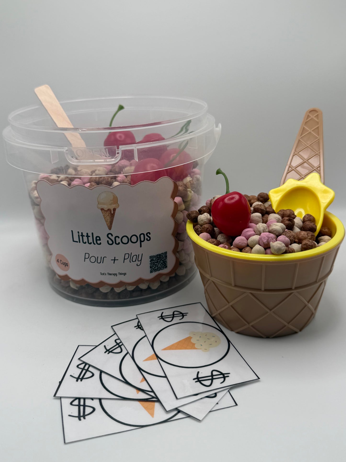 "Little Scoops" Pour + Play Bucket